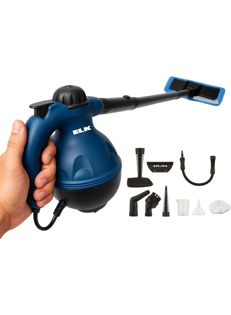 إلك ELK منظف بخار محمول 1200 واط متعدد الاستخدامات للأرضيات والنوافذ مع ملحقات تنظيف - Image 1